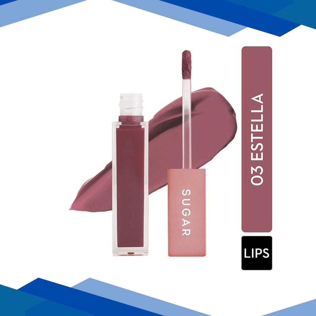 SUGAR Cosmetics Mettle Liquid Lipstick – 03 Estella (Neutral Pinky Brown) 7ml