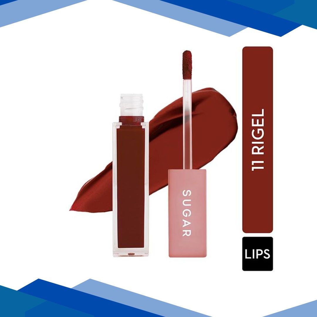 SUGAR Cosmetics Mettle Liquid Lipstick – 11 Rigel (Rusty orange) 7ml