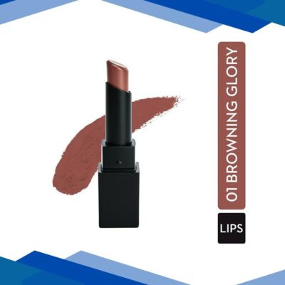 SUGAR Cosmetics Nothing Else Matter Longwear Lipstick – 01 Browning Glory 3.2gm