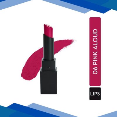 SUGAR Cosmetics Nothing Else Matter Longwear Lipstick – 06 Pink Aloud (Bright Fuchsia Pink) 3.5 gm