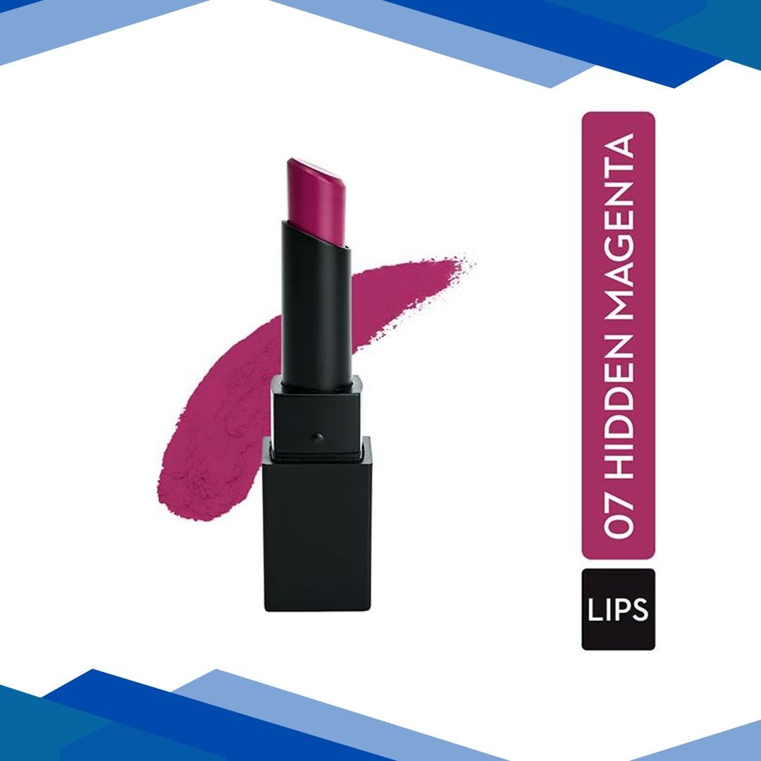 SUGAR Cosmetics Nothing Else Matter Longwear Lipstick – 07 Hidden Magenta (Magenta Pink) 3.5 gm