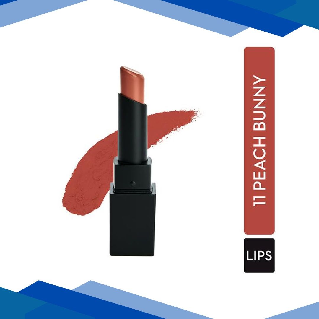 SUGAR Cosmetics Nothing Else Matter Longwear Lipstick – 11 Peach Bunny (Peach) 3.5 gm