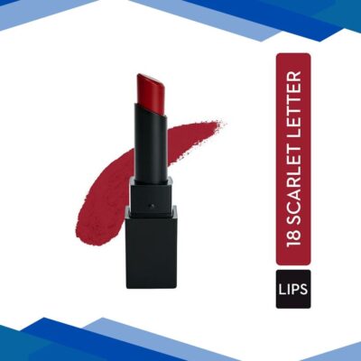 SUGAR Cosmetics Nothing Else Matter Longwear Lipstick – 18 Scarlet Letter (Pure Red) 3.2 gm