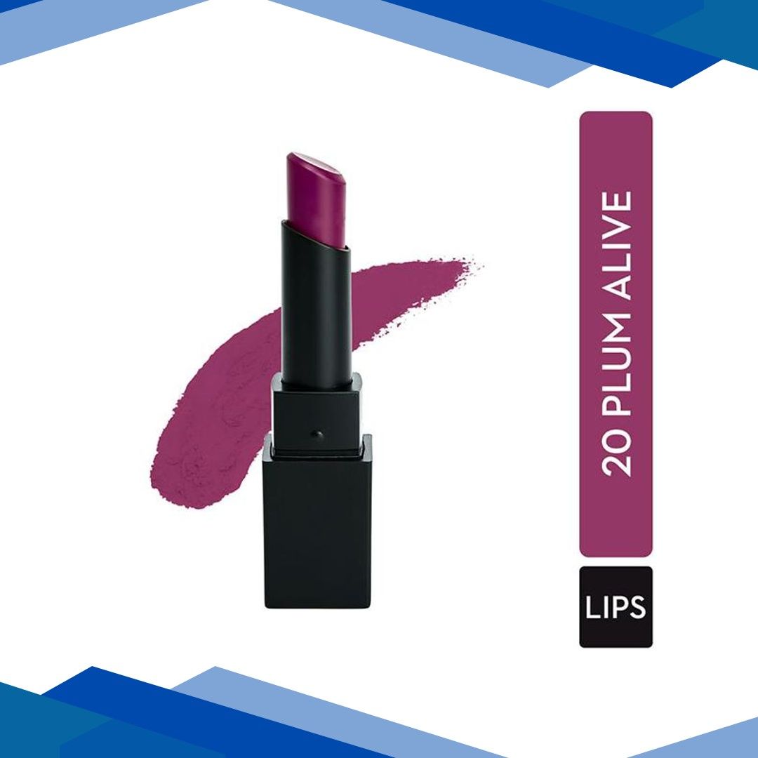 SUGAR Cosmetics Nothing Else Matter Longwear Lipstick – 20 Plum Alive (Deep Berry with cool undertone) 3.5 gm