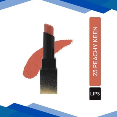SUGAR Cosmetics Nothing Else Matter Longwear Lipstick – 23 Peachy Keen (Light Peach/Pastel Peach) 3.5 gm