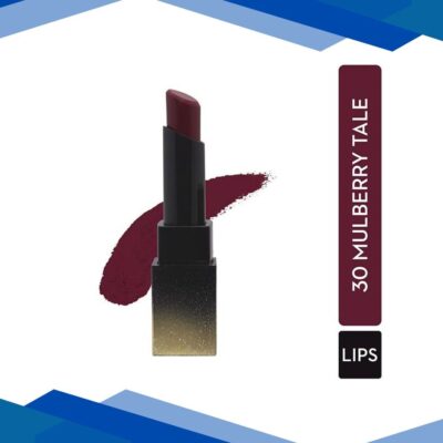 SUGAR Cosmetics Nothing Else Matter Longwear Lipstick – 30 Mulberry Tale (Deep Berry (red tone)/ Mulberry) 3.2gm
