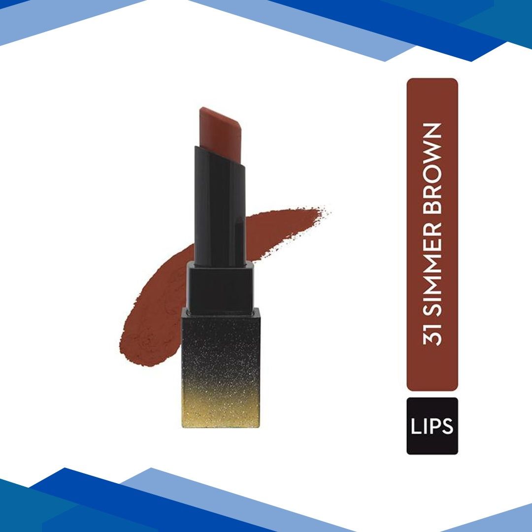 SUGAR Cosmetics Nothing Else Matter Longwear Lipstick – 31 Simmer Brown (Milk Chocolate Brown/Almond Brown) 3.2 gm