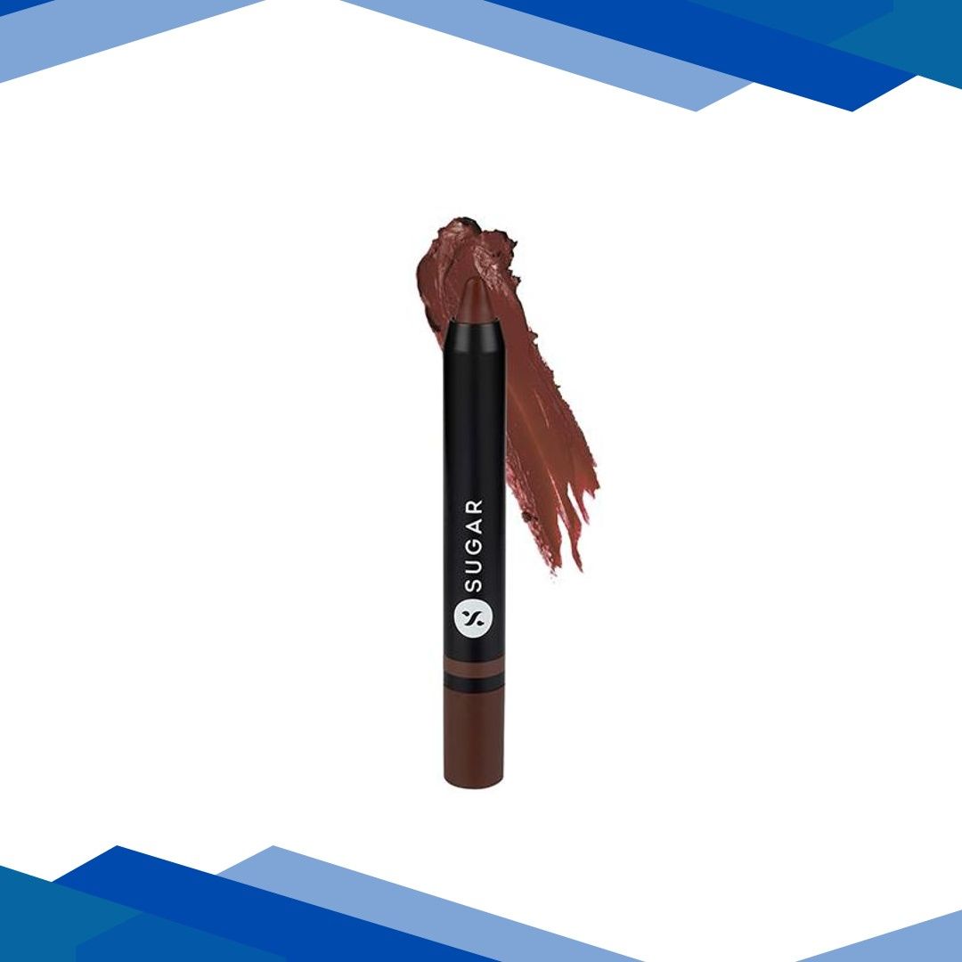 SUGAR Cosmetics Plush Crush Creme Crayon Lipstick – 07 Caramel Crush (Caramel Nude) 1.8 gm