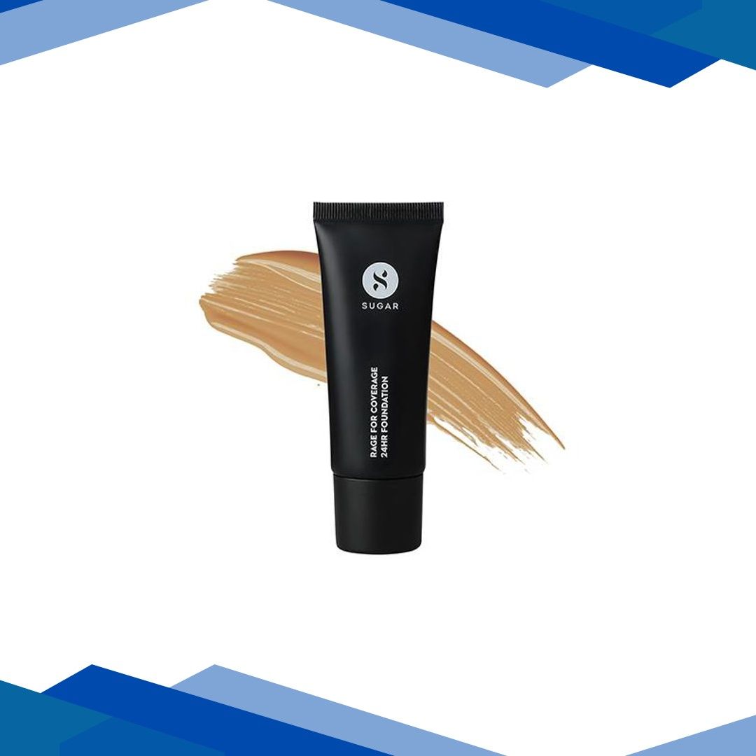 SUGAR Cosmetics Rage For Coverage 24Hr Foundation – 47 Borgia – Medium Tan Warm Undertone 25 Ml