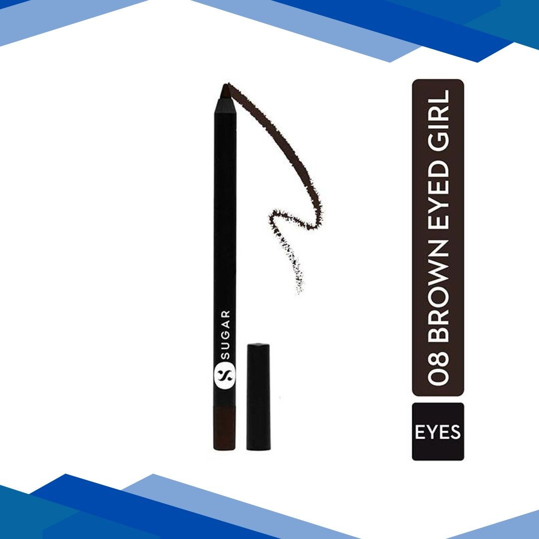 SUGAR Cosmetics Stroke Of Genius Heavy-Duty Kohl – 08 Brown Eyed Girl (Walnut Brown) 1.2 gm