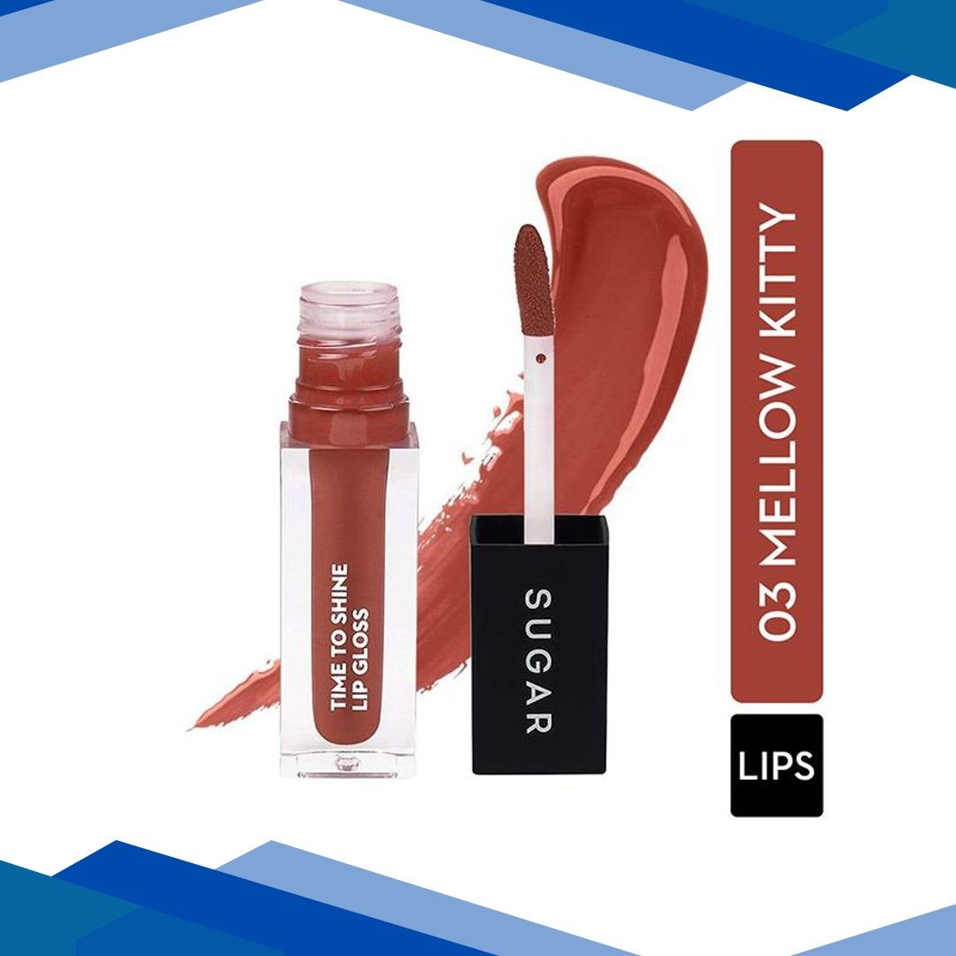 SUGAR Cosmetics Time To Shine Lip Gloss – 03 Mellow Kitty 4.5 ML