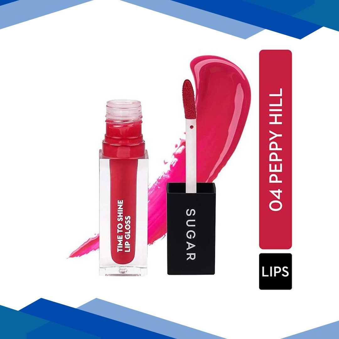 SUGAR Cosmetics Time To Shine Lip Gloss – 04 Peppy Hill 4.5 ML