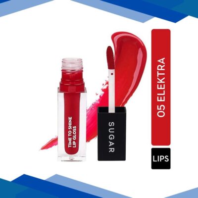 SUGAR Cosmetics Time To Shine Lip Gloss – 05 Elektra 4.5 gm