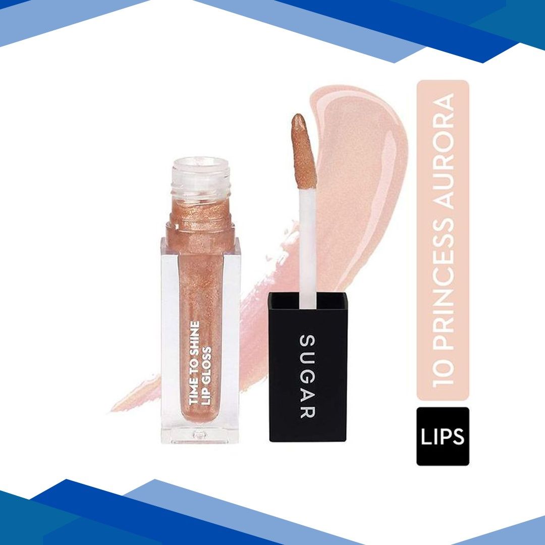 SUGAR Cosmetics Time To Shine Lip Gloss – 10 Princess Aurora 4.5 ML