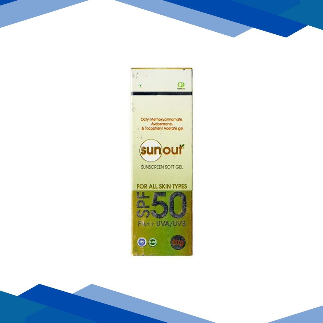 SUNOUT SPF 50 PA++ UVA/UVB Sunscreen Soft Gel 50gm