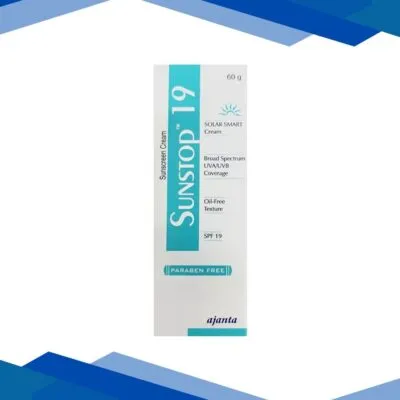 SUNSTOP 19 UVA + UVB PARABEN FREE SUNSCREEN Cream 60g