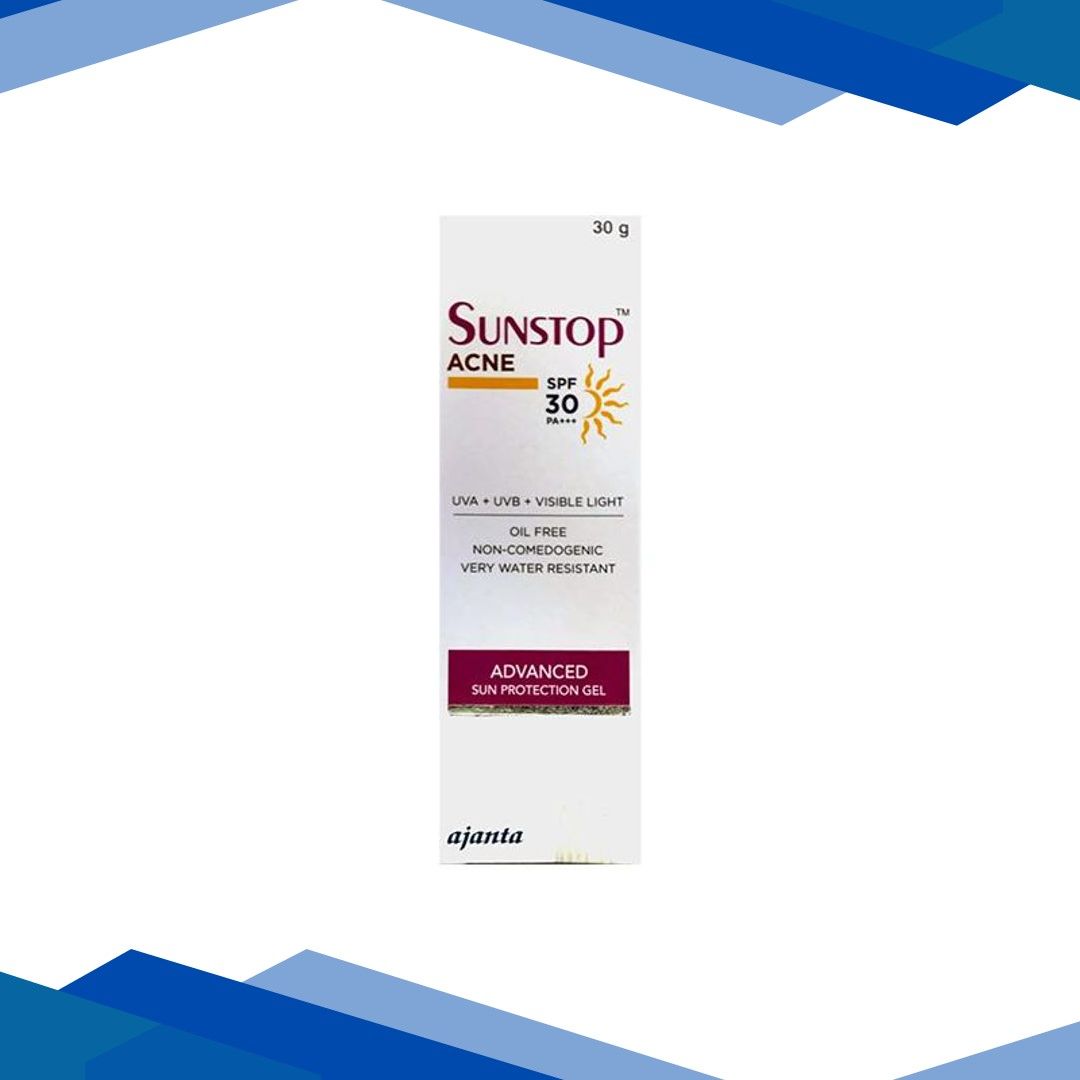 SUNSTOP ACNE SPF 30 PA +++ UVA/UVB/VISIBLE LIGHT ADVANCED SUN PROTECTION Gel 30g