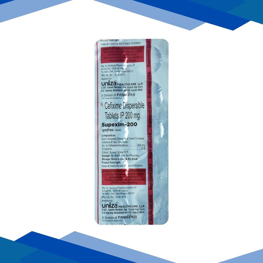 SUPEXIM 200 Dispersible Tablet 10’s