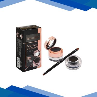 Swiss Beauty 2 In 1 Eyebrow and Gel Eyeliner 24 Hr Lasting Smudge Proof Waterproof- (SB-925) 3gm + 4gm 2’s