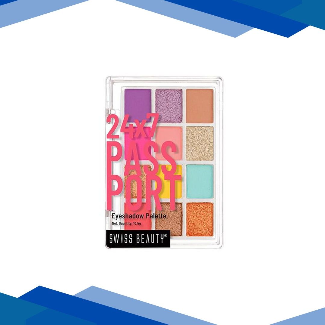 Swiss Beauty 24-7 Passport Eyeshadow Palette Shade- Grand Arrival 4.5 gm