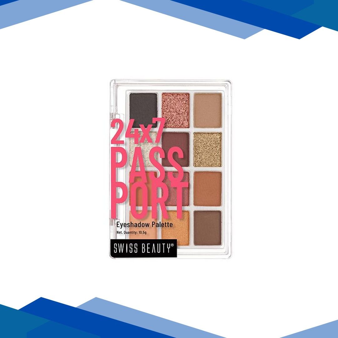 Swiss Beauty 24-7 Passport Eyeshadow Palette Shade- Late Nights 4.5 gm