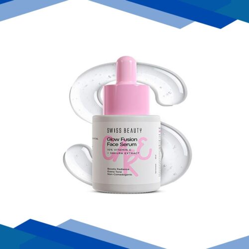 Swiss Beauty Care Glow Fusion Face Serum, Bright & Glowy, 10% Vitamin C & Sakura Extract 30 ml