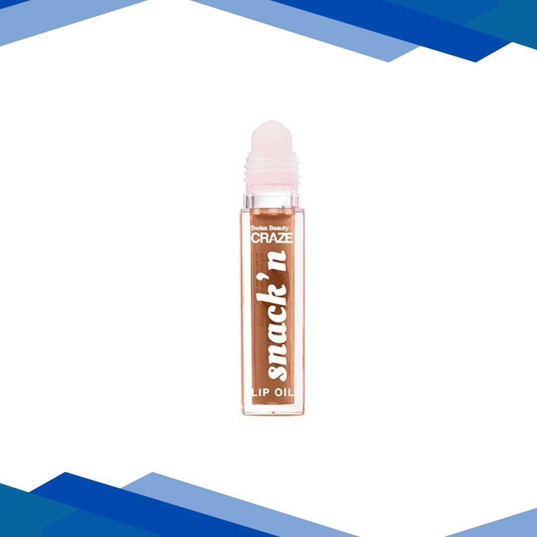 Swiss Beauty Craze Snack’n Nourishing Lip Oil, with Vitamin E and Hyaluronic Acid 1. Cinnamon Roll 4.5 ml