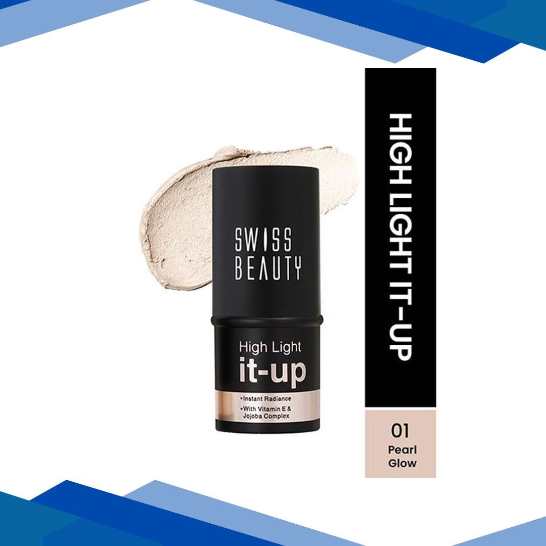 Swiss Beauty High Light It-Up Highlighter, with Vitamin E & Jojoba Complex 1-Pearl Glow 8 gm