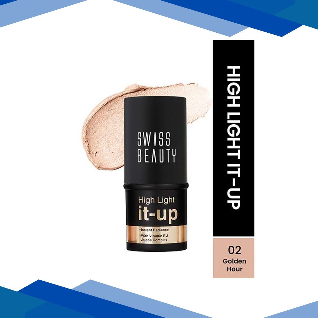 Swiss Beauty High Light It-Up Highlighter, with Vitamin E & Jojoba Complex 2-Golden Hour 8 gm