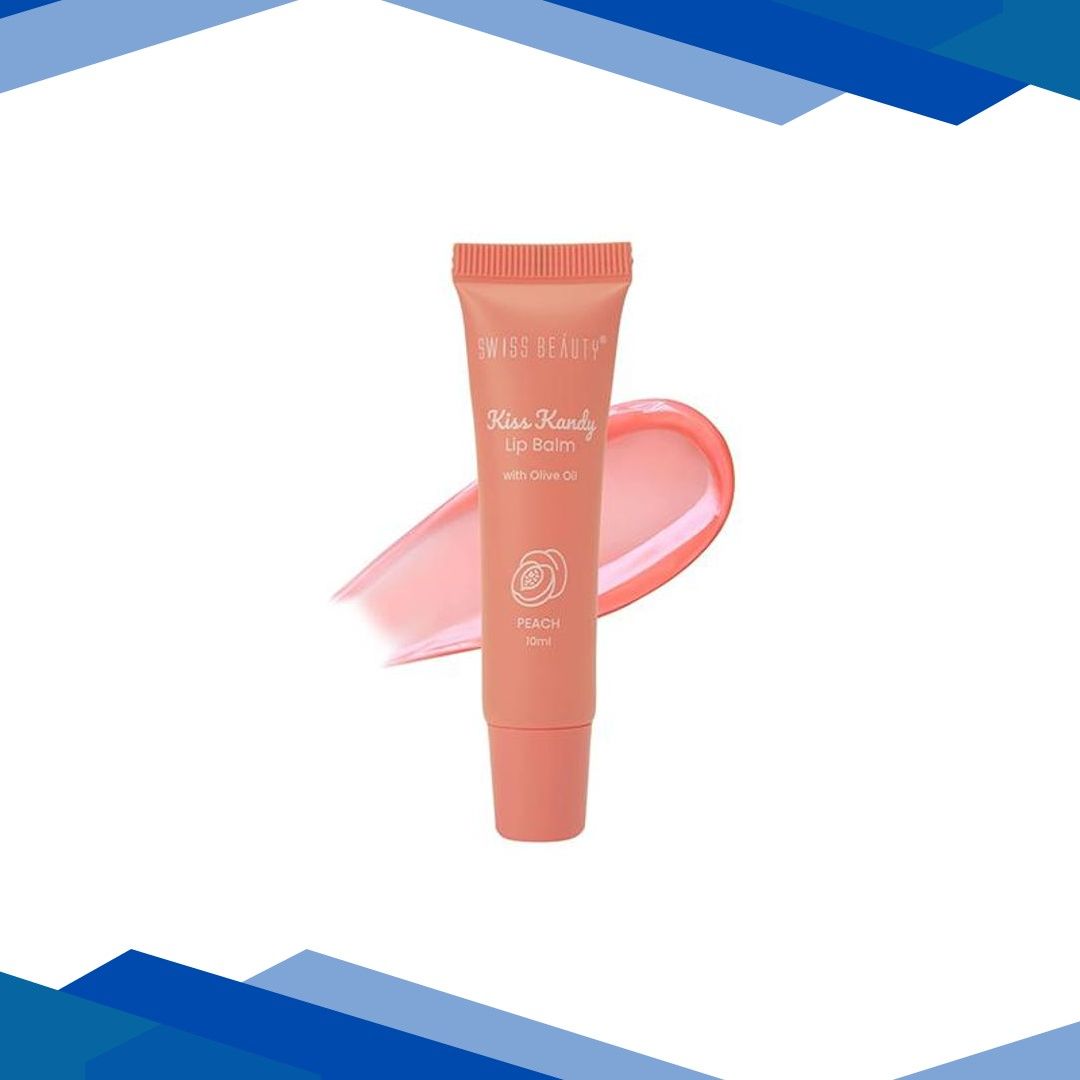 Swiss Beauty Kiss Kandy Lip Balm With Olive Oil, Shade – Peach 10 ml