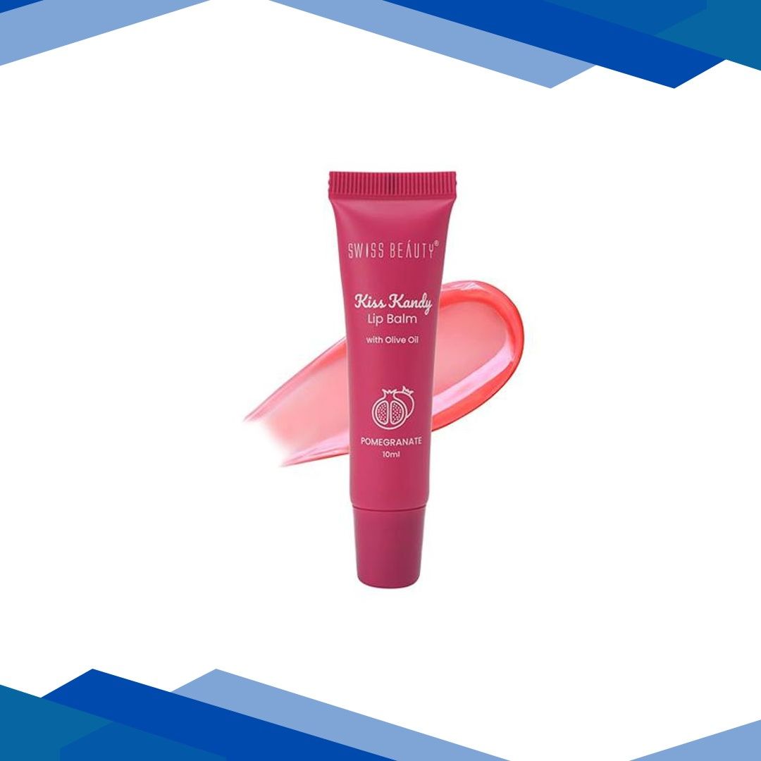 Swiss Beauty Kiss Kandy Lip Balm With Olive Oil, Shade – Pomegranate 10 ml