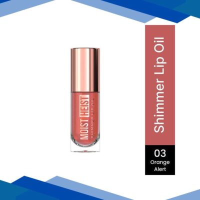 Swiss Beauty Moist Heist Shimmer Lip Oil, Luminous Shine, Hydrating, Lightweight -3 Orange Alert 4.8 gm