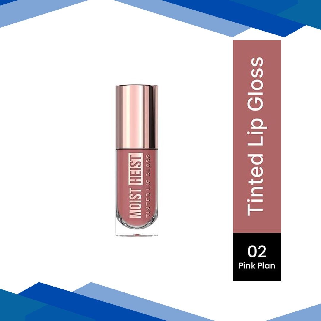 Swiss Beauty Moist Heist Tinted Lip Gloss Color+ Shine, Non-Sticky with Vitamin E -2 Pink Plan 4.8 gm