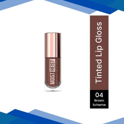Swiss Beauty Moist Heist Tinted Lip Gloss Color+ Shine, Non-Sticky with Vitamin E -4 Brown Scheme 4.8 gm