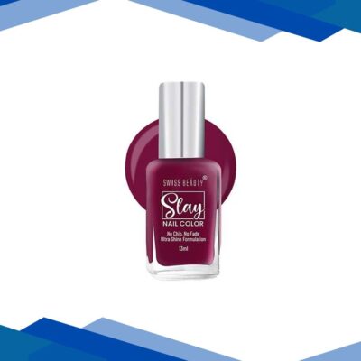 Swiss Beauty Slay Nail Color, Shade – Mulberry Maroon 13 gm
