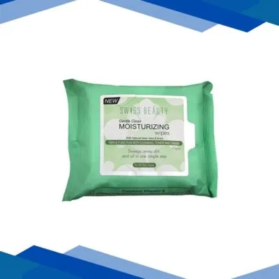 Swiss Beauty Wet Face Cleansing Wipes Shade- Aloe Vera 25 gm