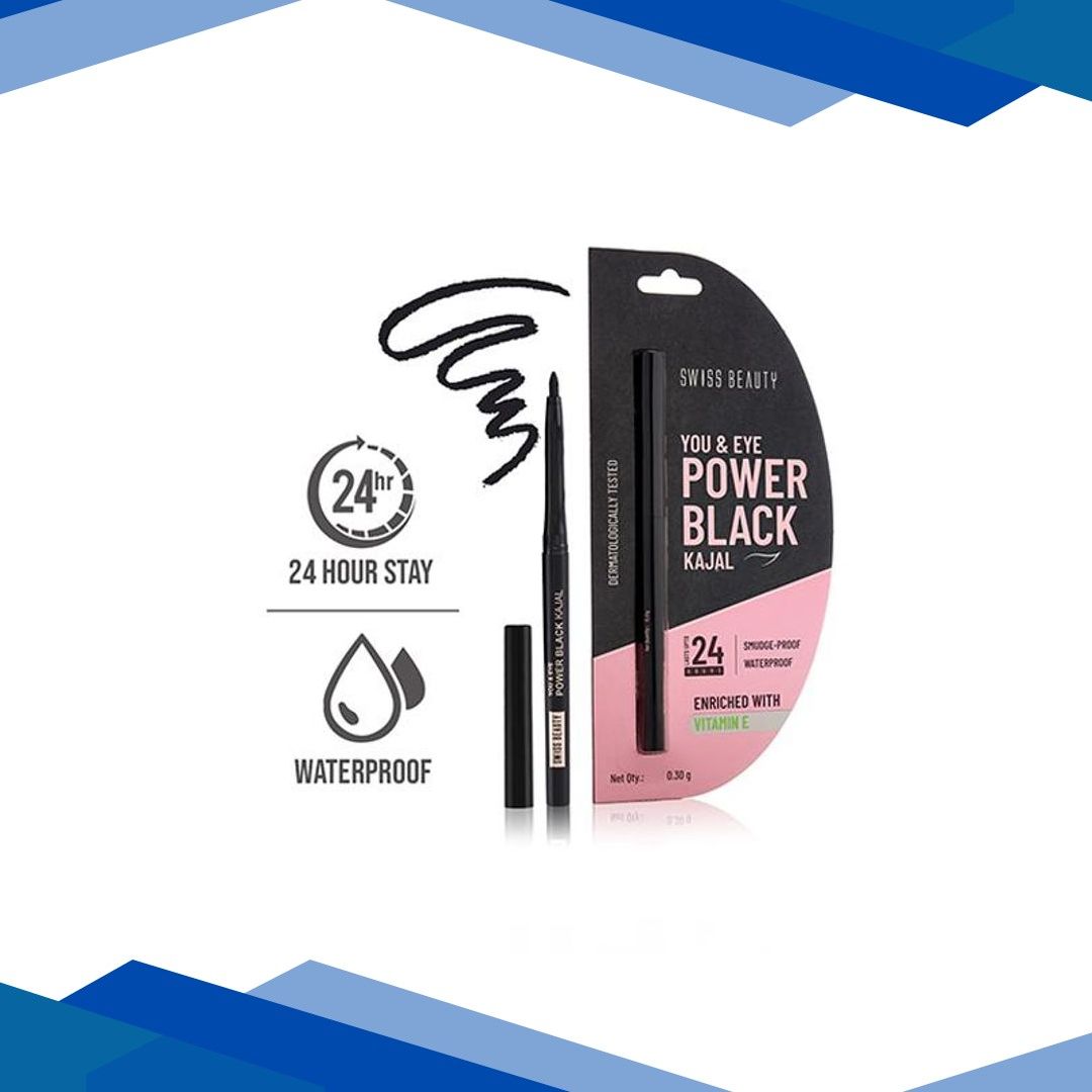 Swiss Beauty You and Eye Power Black Kajal 0.3 gm