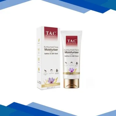 TAC Kumkumadi Face Moisturiser Saffron 24K Gold Hydrates Skin, Reduces Dullness All Skin Types 50 ml