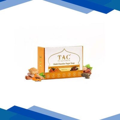 TAC The Ayurveda Co. Haldi Chandan Sugar Soap (Pack of 3 x 100 gm)
