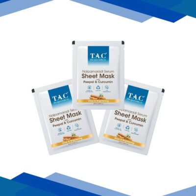 TAC The Ayurveda Co. Sheet Mask – Nalpamaradi Serum (Pack of 3 x 20 ml) 1’s