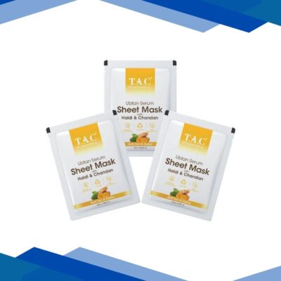 TAC The Ayurveda Co. Sheet Mask – Ubtan Serum (Pack of 3) 1’s