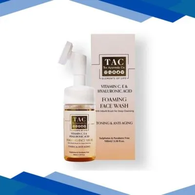 TAC The Ayurveda Co. Vitamin C,E and Hyaluronic acid Foaming Face Wash 100 ml