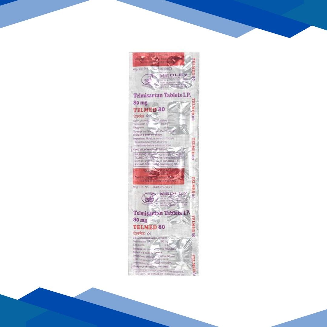 Telmed 80mg Tablet 10’S