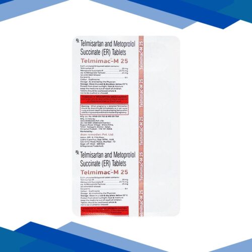 TELMIMAC M 25mg Tablet 10’s