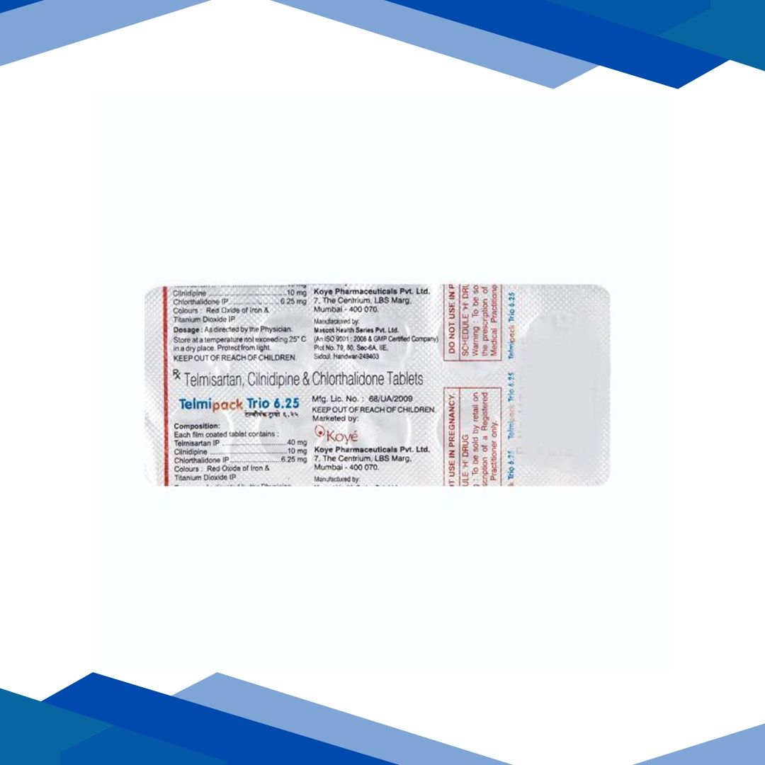 Telmipack Trio 6.25mg Tablet 10’S