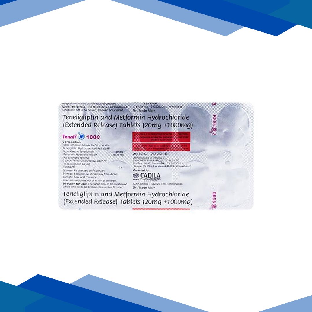 Tenali M 20/1000mg Tablet 10’S