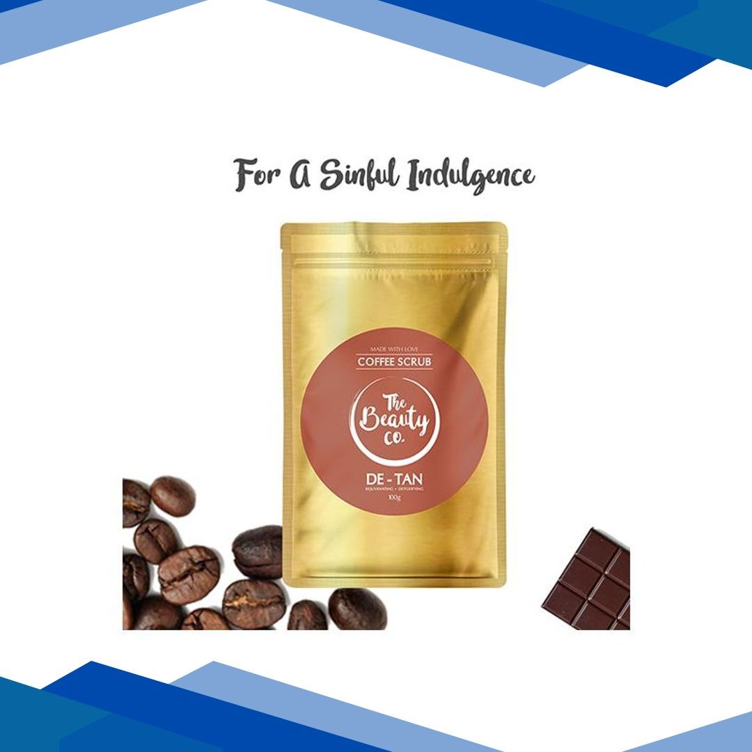 The Beauty Co. De-Tan Face & Body Scrub – Coffee (Pouch) 100 gm