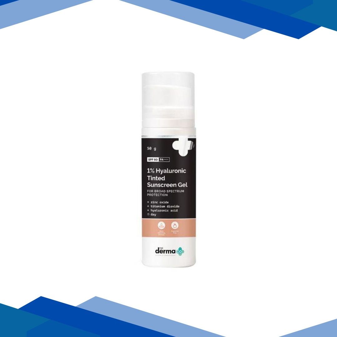 The Derma Co. 1 Percent Hyaluronic Tinted SPF 60 Pa++++, Sunscreen Gel 50 gm