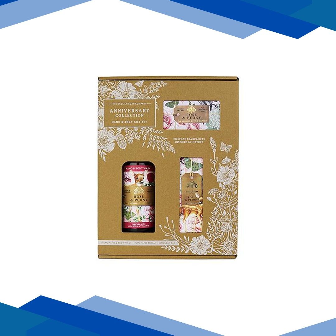 The English Soap Company – Anniversary Rose and Peony Hand and Body Gift Set 1’s