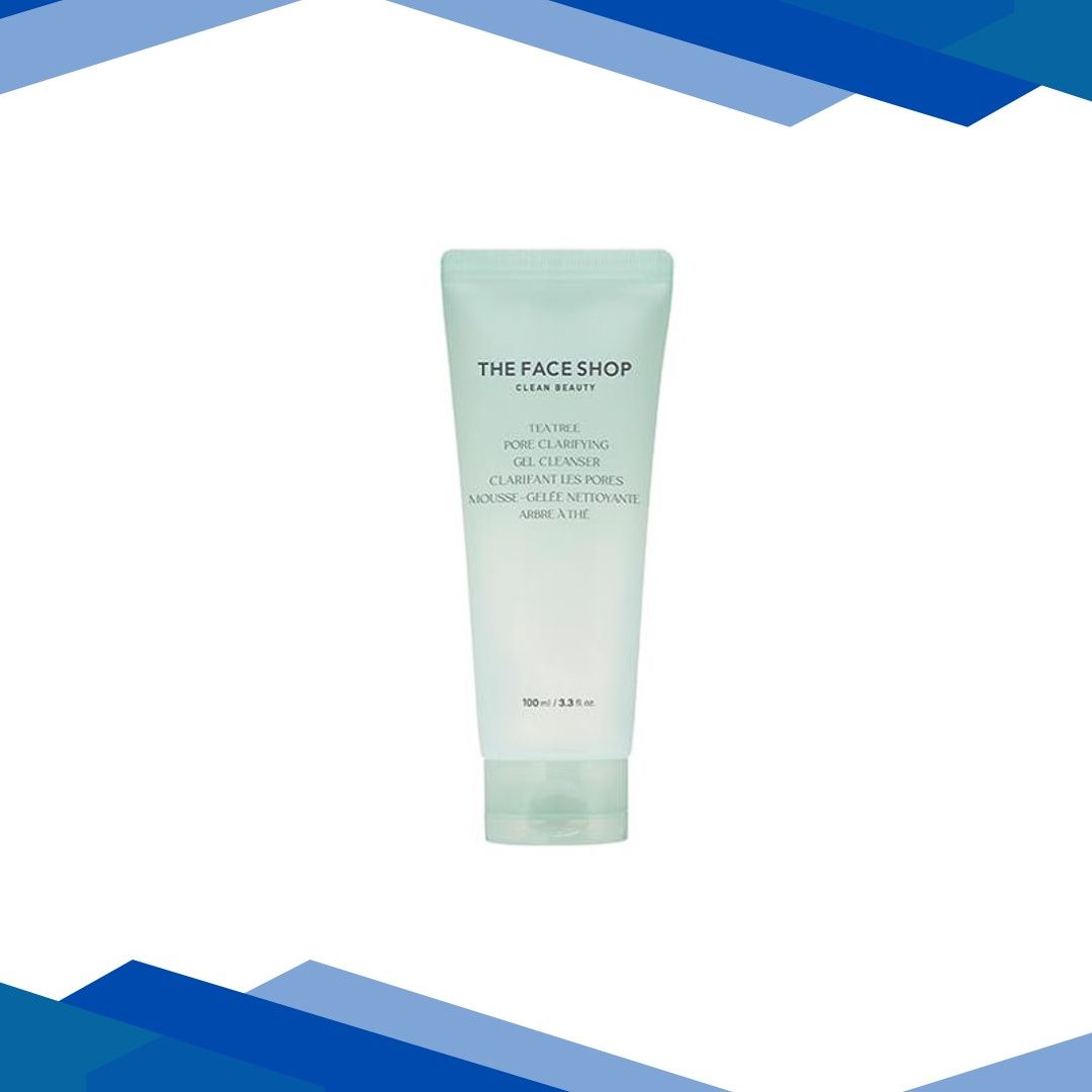 The Face Shop Tea Tree Pore Clarifying Gel Cleanser – Korean Face Wash with Salicylic Acid – 100ml